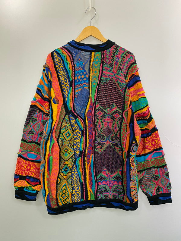 【中古品】【メンズ】 COOGI クージー PSYCHEDELIC 3D KNIT サイケデリック スリーディー ニット メンズ トップス コットン セーター 146-260227-em-41-min サイズ：L カラー：マルチカラー 万代Net店