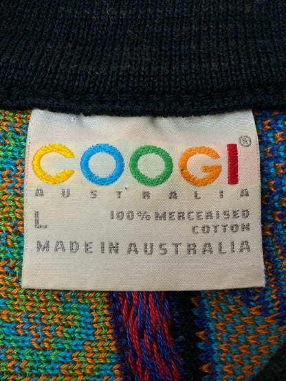 【中古品】【メンズ】 COOGI クージー PSYCHEDELIC 3D KNIT サイケデリック スリーディー ニット メンズ トップス コットン セーター 146-260227-em-41-min サイズ：L カラー：マルチカラー 万代Net店