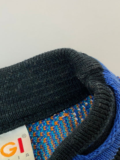 【中古品】【メンズ】 COOGI クージー PSYCHEDELIC 3D KNIT サイケデリック スリーディー ニット メンズ トップス コットン セーター 146-260227-em-41-min サイズ：L カラー：マルチカラー 万代Net店