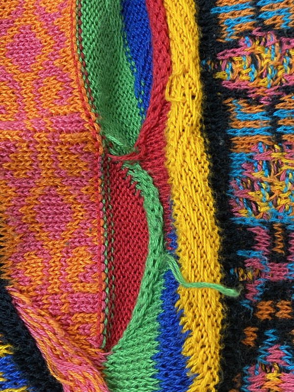 【中古品】【メンズ】 COOGI クージー PSYCHEDELIC 3D KNIT サイケデリック スリーディー ニット メンズ トップス コットン セーター 146-260227-em-41-min サイズ：L カラー：マルチカラー 万代Net店