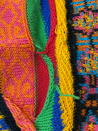 【中古品】【メンズ】 COOGI クージー PSYCHEDELIC 3D KNIT サイケデリック スリーディー ニット メンズ トップス コットン セーター 146-260227-em-41-min サイズ：L カラー：マルチカラー 万代Net店