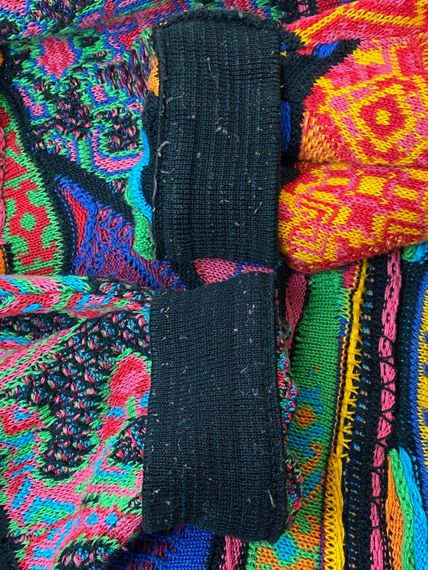 【中古品】【メンズ】 COOGI クージー PSYCHEDELIC 3D KNIT サイケデリック スリーディー ニット メンズ トップス コットン セーター 146-260227-em-41-min サイズ：L カラー：マルチカラー 万代Net店
