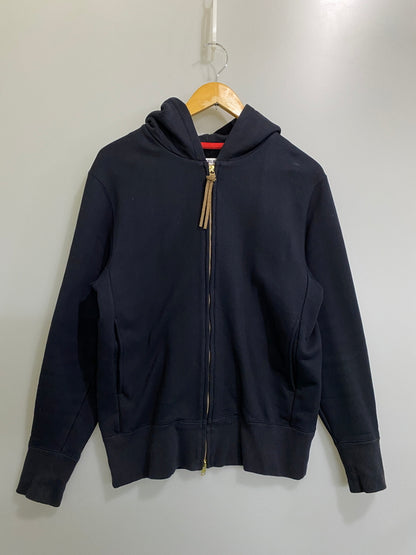 【中古品】【メンズ】 FACTELIER ファクトリエ ZIP UP HOODIE ジップアップフーディー パーカー トップス 140-260709-yn-07-min サイズ：L カラー：ブラック 万代Net店