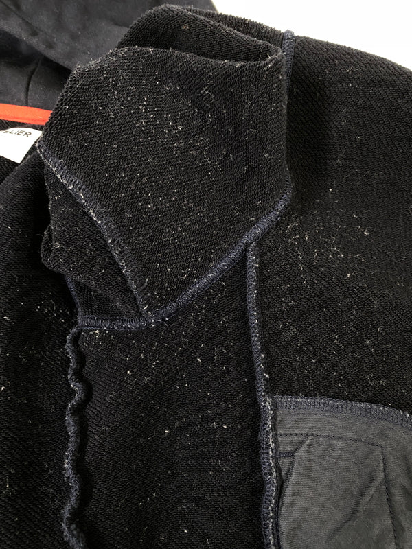 【中古品】【メンズ】 FACTELIER ファクトリエ ZIP UP HOODIE ジップアップフーディー パーカー トップス 140-260709-yn-07-min サイズ：L カラー：ブラック 万代Net店