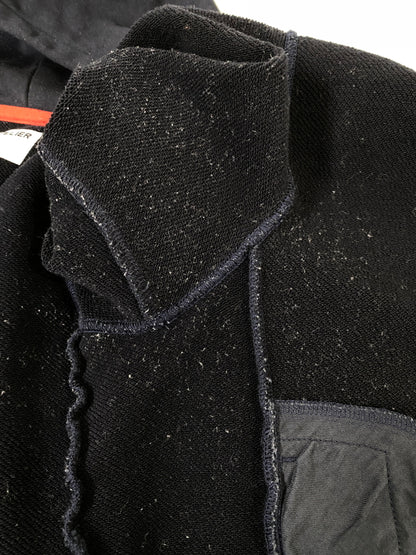 【中古品】【メンズ】 FACTELIER ファクトリエ ZIP UP HOODIE ジップアップフーディー パーカー トップス 140-260709-yn-07-min サイズ：L カラー：ブラック 万代Net店