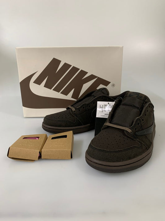 【中古品】【レディース】 NIKE ナイキ × TRAVIS SCOTT AIR JORDAN 1 LOW OG SP DM7866-202 エアジョーダン1 ロー OG SP スニーカー 靴 シューズ 166-260303-em-32-min サイズ：24.0cm カラー：VELVET BROWN AND DARK MOCHA 万代Net店