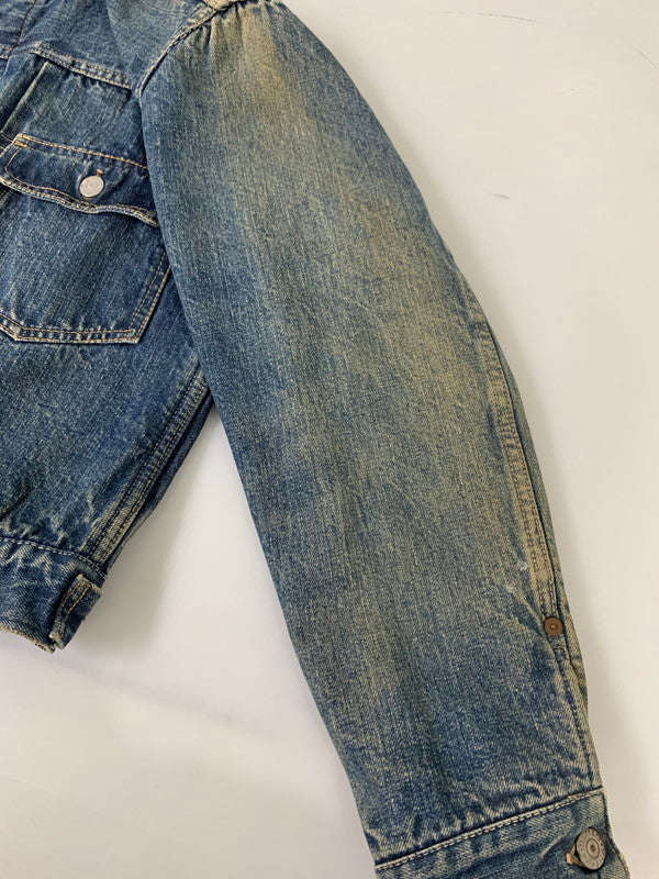 【現状渡し品】【メンズ】 Levi's リーバイス 50'S 革パッチ 517XX DENIM JACKET デニムジャケット アウター ヴィンテージ 146-260225-AS-17-min サイズ：下記参照 カラー：インディゴ 万代Net店