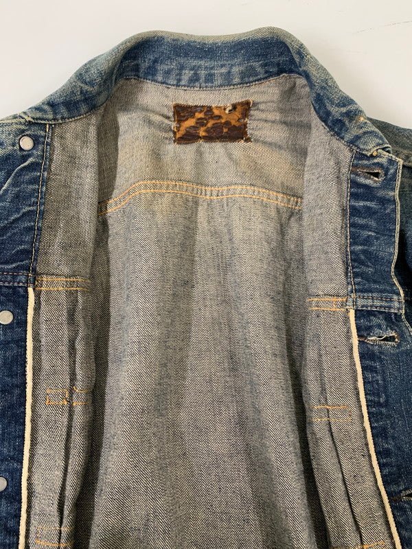 【現状渡し品】【メンズ】 Levi's リーバイス 50'S 革パッチ 517XX DENIM JACKET デニムジャケット アウター ヴィンテージ 146-260225-AS-17-min サイズ：下記参照 カラー：インディゴ 万代Net店