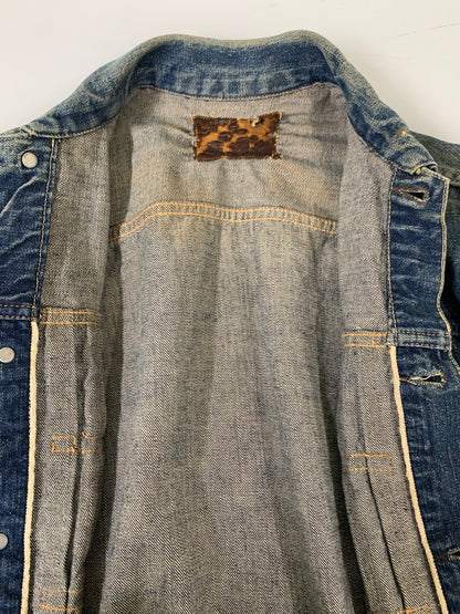 【現状渡し品】【メンズ】 Levi's リーバイス 50'S 革パッチ 517XX DENIM JACKET デニムジャケット アウター ヴィンテージ 146-260225-AS-17-min サイズ：下記参照 カラー：インディゴ 万代Net店