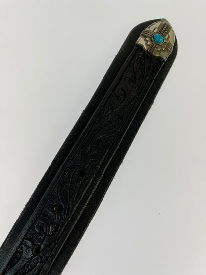 【現状渡し品】【メンズ】 USED ユーズド WESTERN RANGER BELT ウエスタン・レンジャーベルト 205-260307-zi-12-min カラー：ブラック 万代Net店