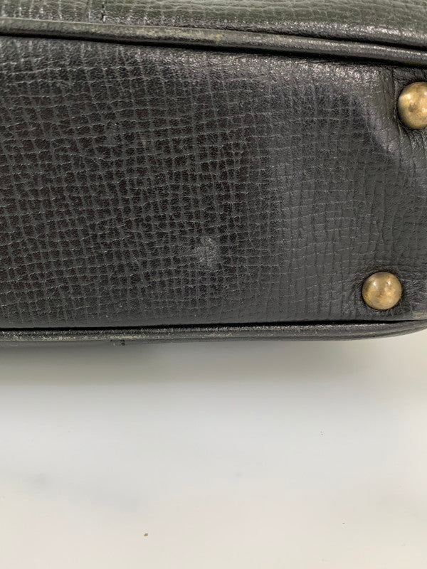 【中古品】【メンズ/レディース】 BURBERRY バーバリー 2WAY ALL LEATHER BAG オール レザー バッグ トートバッグ 革鞄 カバン 188-260303-em-24-min カラー：ブラック 万代Net店