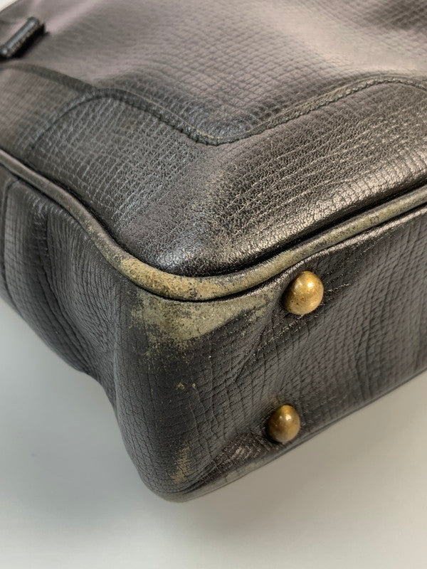 【中古品】【メンズ/レディース】 BURBERRY バーバリー 2WAY ALL LEATHER BAG オール レザー バッグ トートバッグ 革鞄 カバン 188-260303-em-24-min カラー：ブラック 万代Net店
