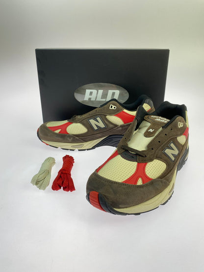 【未使用品】【メンズ】 AIME LEON DORE エメ レオン ドレ ×NEW BALANCE ニューバランス 991V1 靴 シューズ スニーカー 162-260225-AS-54-min サイズ：US11 カラー：ブラウン/ベージュ 万代Net店