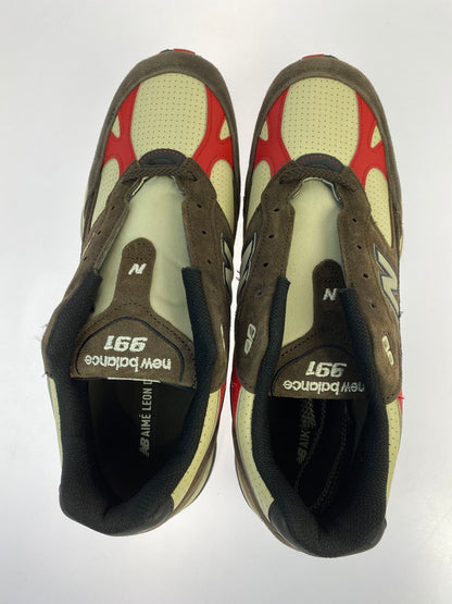 【未使用品】【メンズ】 AIME LEON DORE エメ レオン ドレ ×NEW BALANCE ニューバランス 991V1 靴 シューズ スニーカー 162-260225-AS-54-min サイズ：US11 カラー：ブラウン/ベージュ 万代Net店