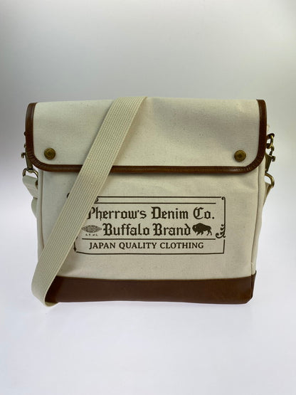 【中古美品】【メンズ/レディース】 PHERROWS フェローズ POSTMAN BAG NATURAL 25S-PBG1 ポストマンバッグ カバン 188-260306-jt-09-min カラー：オフホワイト 万代Net店