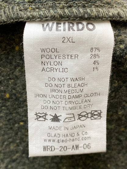 【中古品】【メンズ】 WEIRDO ウィアード WRD-20-AW-06 JUST LOOKING-CADET COAT カデットコート アウター 145-260225-AS-31-min サイズ：2XL カラー：カーキ 万代Net店