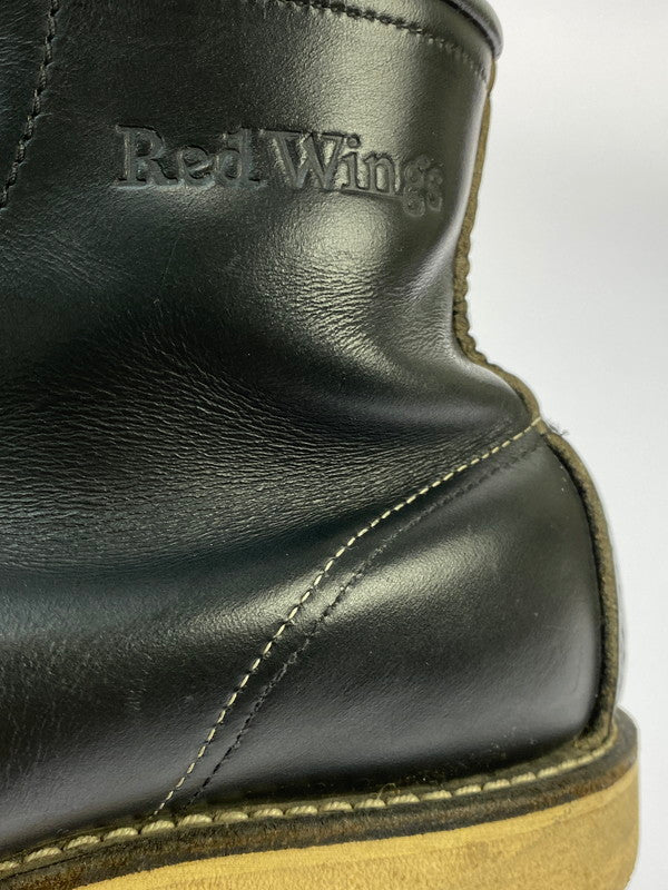 【中古品】【メンズ】 RED WING レッドウィング 90's IRISH SETTER CLASSIC MOC BOOTS 90年代 アイリッシュセッター クラシックモックブーツ 革靴 刺繍羽根タグ 164-260304-kk-21-min サイズ：7 1/2 E カラー：BLACK 万代Net店