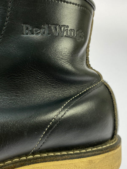 【中古品】【メンズ】 RED WING レッドウィング 90's IRISH SETTER CLASSIC MOC BOOTS 90年代 アイリッシュセッター クラシックモックブーツ 革靴 刺繍羽根タグ 164-260304-kk-21-min サイズ：7 1/2 E カラー：BLACK 万代Net店