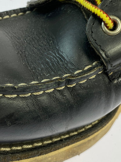【中古品】【メンズ】 RED WING レッドウィング 90's IRISH SETTER CLASSIC MOC BOOTS 90年代 アイリッシュセッター クラシックモックブーツ 革靴 刺繍羽根タグ 164-260304-kk-21-min サイズ：7 1/2 E カラー：BLACK 万代Net店