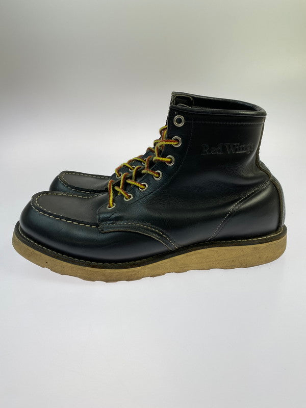 【中古品】【メンズ】 RED WING レッドウィング 90's IRISH SETTER CLASSIC MOC BOOTS 90年代 アイリッシュセッター クラシックモックブーツ 革靴 刺繍羽根タグ 164-260304-kk-21-min サイズ：7 1/2 E カラー：BLACK 万代Net店