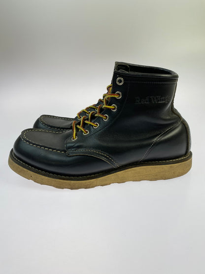 【中古品】【メンズ】 RED WING レッドウィング 90's IRISH SETTER CLASSIC MOC BOOTS 90年代 アイリッシュセッター クラシックモックブーツ 革靴 刺繍羽根タグ 164-260304-kk-21-min サイズ：7 1/2 E カラー：BLACK 万代Net店