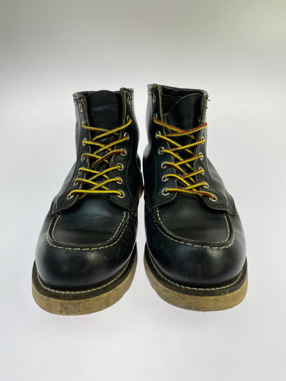 【中古品】【メンズ】 RED WING レッドウィング 90's IRISH SETTER CLASSIC MOC BOOTS 90年代 アイリッシュセッター クラシックモックブーツ 革靴 刺繍羽根タグ 164-260304-kk-21-min サイズ：7 1/2 E カラー：BLACK 万代Net店