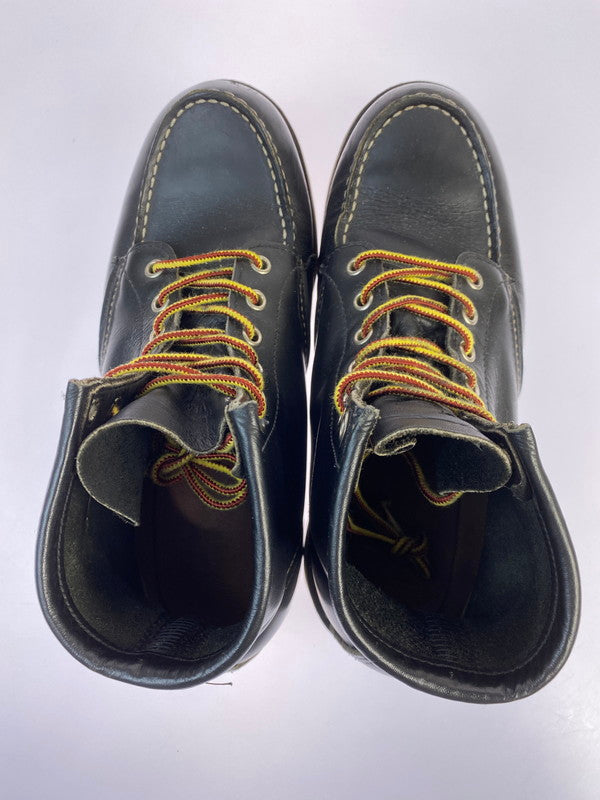 【中古品】【メンズ】 RED WING レッドウィング 90's IRISH SETTER CLASSIC MOC BOOTS 90年代 アイリッシュセッター クラシックモックブーツ 革靴 刺繍羽根タグ 164-260304-kk-21-min サイズ：7 1/2 E カラー：BLACK 万代Net店