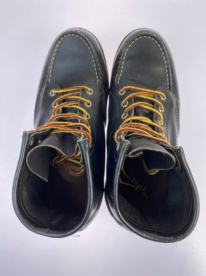 【中古品】【メンズ】 RED WING レッドウィング 90's IRISH SETTER CLASSIC MOC BOOTS 90年代 アイリッシュセッター クラシックモックブーツ 革靴 刺繍羽根タグ 164-260304-kk-21-min サイズ：7 1/2 E カラー：BLACK 万代Net店