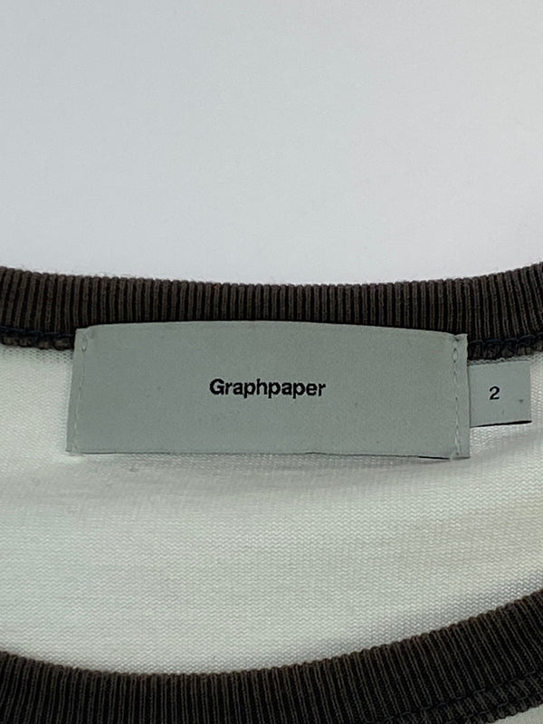 【中古品】【メンズ】 GRAPHPAPER グラフペーパー GM231-70255B RINGER T-SHIRT 半袖Tシャツ ショートスリーブ 140-260718-AS-33-min サイズ：2 カラー：ホワイト 万代Net店