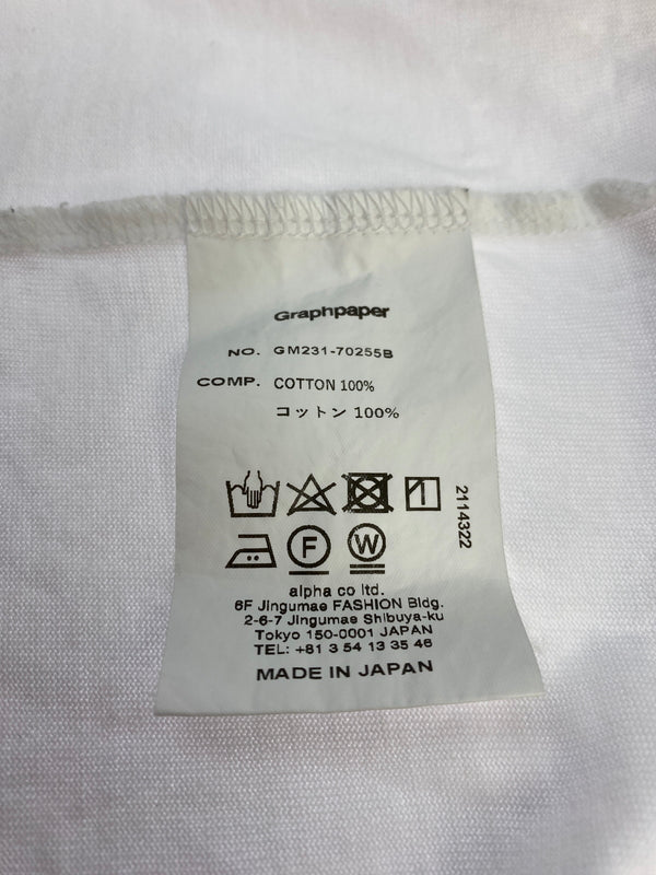 【中古品】【メンズ】 GRAPHPAPER グラフペーパー GM231-70255B RINGER T-SHIRT 半袖Tシャツ ショートスリーブ 140-260718-AS-33-min サイズ：2 カラー：ホワイト 万代Net店