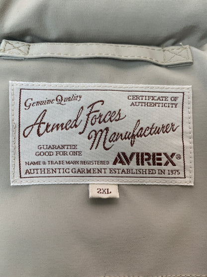 【中古品】【メンズ】 AVIREX アヴィレックス POLYESTER JACKET 6192266 中綿 ポリエステルジャケット アウター 145-260706-yn-22-min サイズ：2XL カラー：ベージュ系 万代Net店