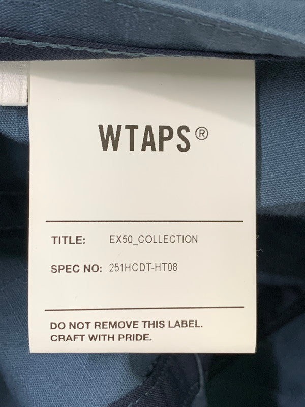 【中古品】【メンズ/レディース】 WTAPS ダブルタップス 25SS COLLECTION CAP 251HCDT-HT08 コレクション キャップ 帽子 コットン ミリタリー風 185-260303-em-21-min サイズ：O カラー：ネイビー 万代Net店