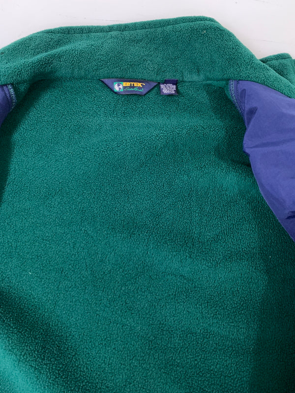 【現状渡し品】【メンズ】 EBTEK EDDIE BAUER エボテックエディーバウアー 90S USA製 フリースジャケット ヴィンテージ アウター 144-261023-hu-10-min サイズ：L カラー：グリーン/ブルー 万代Net店