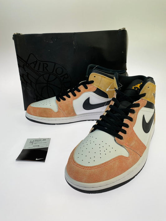 【中古美品】【メンズ】 NIKE ナイキ AIR JORDAN 1 MID FLIGHT CLUB DX4332-800 エアジョーダン1 ミッド フライトクラブ メンズ シューズ 靴 スニーカー 160-260227-em-64-min サイズ：29.0cm カラー：ホワイト/ピンク/オレンジ 万代Net店