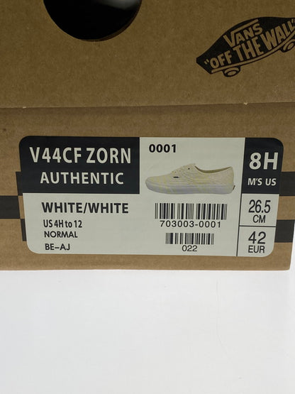 【未使用品】【メンズ】 VANS バンズ 703003-0001 ZORN AUTHENTIC 靴 シューズ スニーカー 162-260301-AS-12-min サイズ：26.5cm カラー：ホワイト 万代Net店