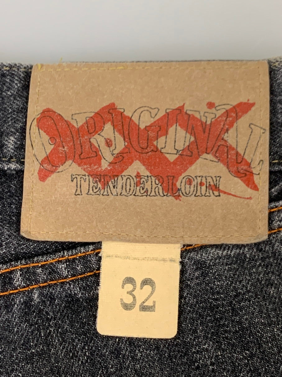 【中古品】【メンズ】 TENDERLOIN テンダーロイン DENIM PANTS XXX デニムパンツ メンズ ボトムス ジーンズ ジーパン 153-260311-em-03-min サイズ：W32 カラー：インディゴブラック 万代Net店
