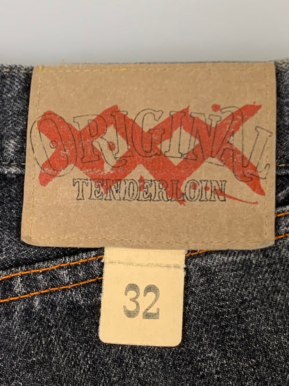 【中古品】【メンズ】 TENDERLOIN テンダーロイン DENIM PANTS XXX デニムパンツ メンズ ボトムス ジーンズ ジーパン 153-260311-em-03-min サイズ：W32 カラー：インディゴブラック 万代Net店
