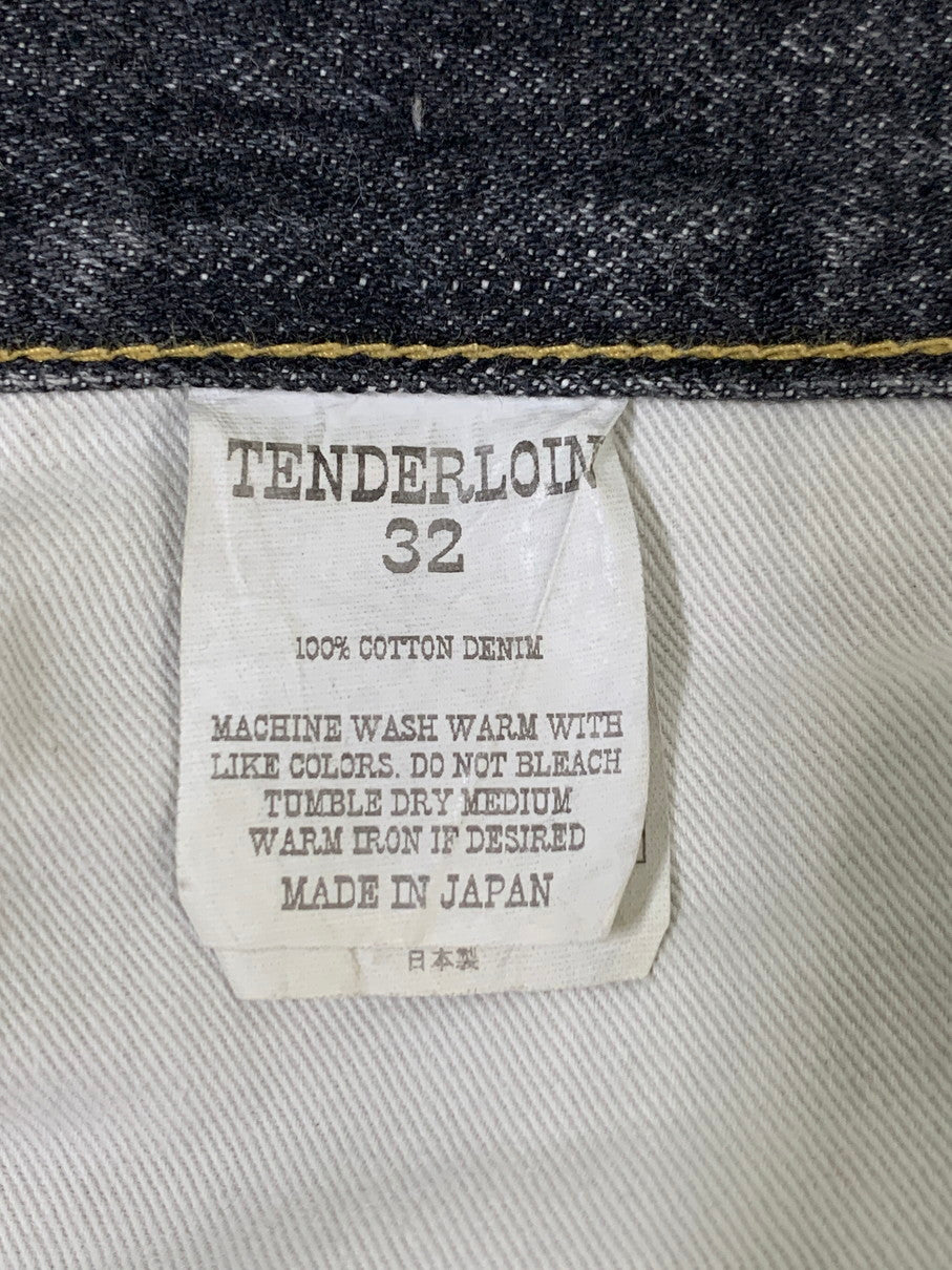 【中古品】【メンズ】 TENDERLOIN テンダーロイン DENIM PANTS XXX デニムパンツ メンズ ボトムス ジーンズ ジーパン 153-260311-em-03-min サイズ：W32 カラー：インディゴブラック 万代Net店