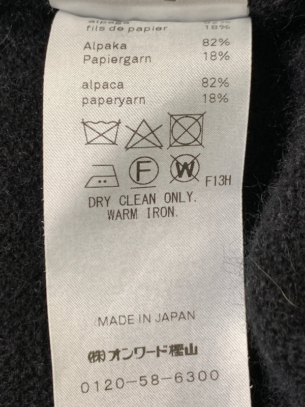 【中古品】【メンズ】 ATON エイトン CREWNECK KNIT 7031402 クルーネック ニット メンズ トップス セーター 140-260731-em-68-min サイズ：04 カラー：ブラック 万代Net店