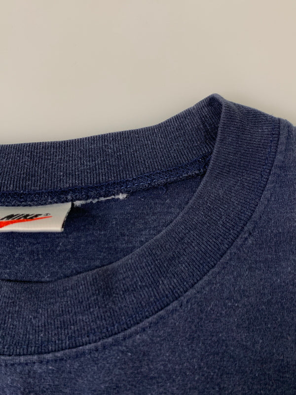 【中古品】【メンズ】 NIKE ナイキ 90S RAINBOW NIKE SS TEE 1990年代 レインボー ナイキ ショートスリーブティー メンズ トップス 半袖Tシャツ 146-260908-KS-22-min カラー：ネイビー 万代Net店