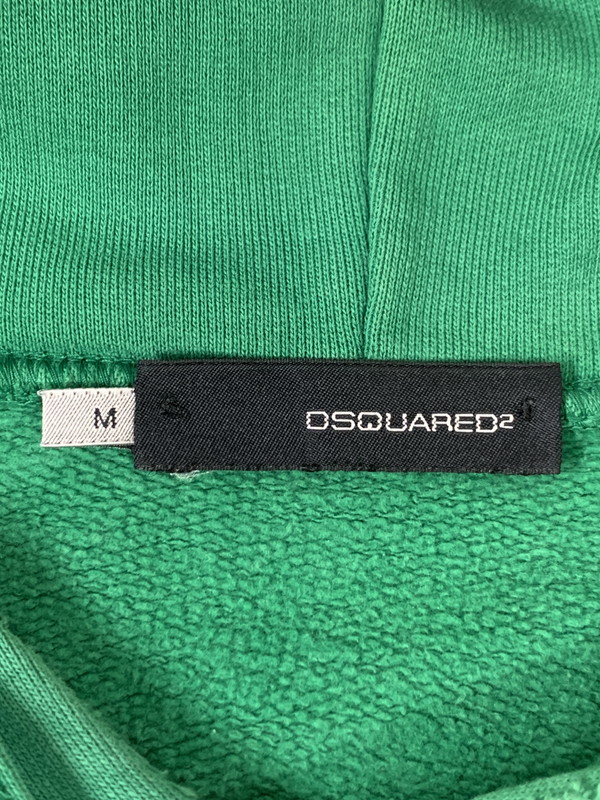 【中古品】【メンズ】 DSQUARED2 ディースクエアード LOGO HOODIE ロゴフーディー パーカー トップス 141-260228-SH-07-min サイズ：M カラー：グリーン 万代Net店
