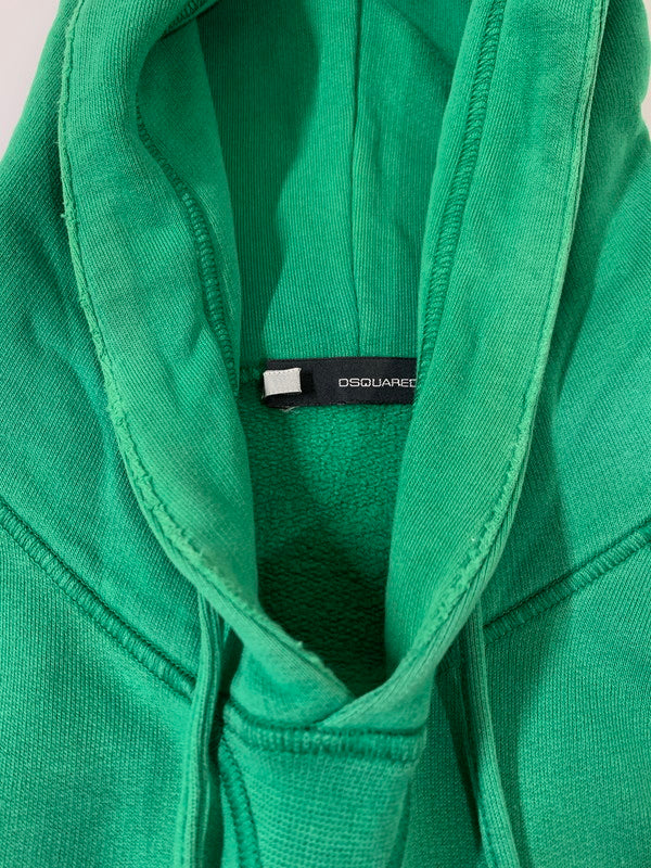 【中古品】【メンズ】 DSQUARED2 ディースクエアード LOGO HOODIE ロゴフーディー パーカー トップス 141-260228-SH-07-min サイズ：M カラー：グリーン 万代Net店