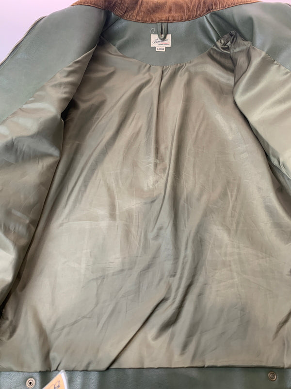 【中古品】【メンズ】 BACKERS バッカーズ FAKE LEATHER JACKET K78-3310-3 フェイクレザージャケット アウター 145-260706-yn-16-min サイズ：L カラー：オリーブ 万代Net店