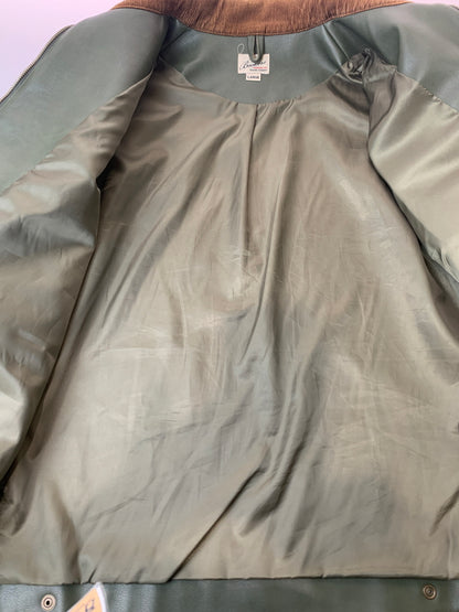 【中古品】【メンズ】 BACKERS バッカーズ FAKE LEATHER JACKET K78-3310-3 フェイクレザージャケット アウター 145-260706-yn-16-min サイズ：L カラー：オリーブ 万代Net店