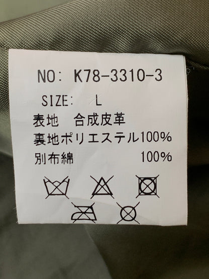 【中古品】【メンズ】 BACKERS バッカーズ FAKE LEATHER JACKET K78-3310-3 フェイクレザージャケット アウター 145-260706-yn-16-min サイズ：L カラー：オリーブ 万代Net店