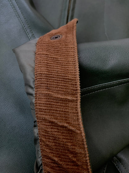 【中古品】【メンズ】 BACKERS バッカーズ FAKE LEATHER JACKET K78-3310-3 フェイクレザージャケット アウター 145-260706-yn-16-min サイズ：L カラー：オリーブ 万代Net店
