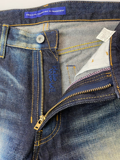 【中古品】【メンズ】 DENIM BY VANQUISH ヴァンキッシュ & FRAGMENT フラッグメント STRAIGHT DENIM PANT ストレート デニムパンツ メンズ ボトムス ジーンズ 151-260227-em-35-min サイズ：32 カラー：インディゴブルー 万代Net店