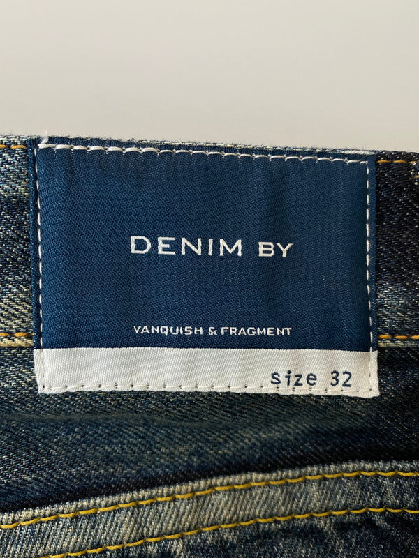 【中古品】【メンズ】 DENIM BY VANQUISH ヴァンキッシュ & FRAGMENT フラッグメント STRAIGHT DENIM PANT ストレート デニムパンツ メンズ ボトムス ジーンズ 151-260227-em-35-min サイズ：32 カラー：インディゴブルー 万代Net店