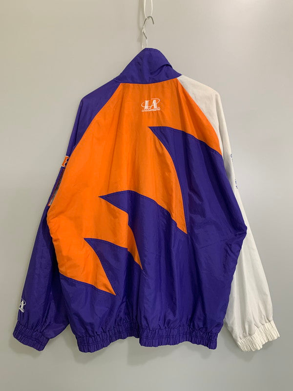 【中古品】【メンズ】 NBA 90S PHOENIX SSUNS NYLON ZIP JACKET ナイロンジップジャケット ライトアウター 146-260305-As-32-min サイズ：XL カラー：パープル/オレンジ/ホワイト 万代Net店