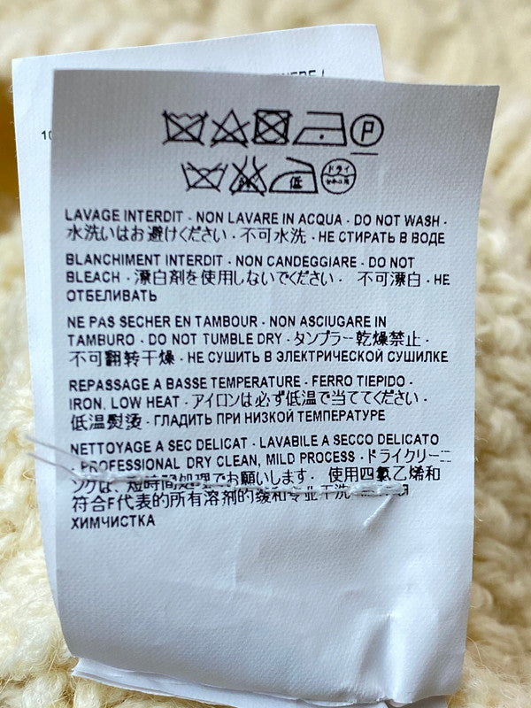 【中古品】【メンズ】 SAINT LAURENT サンローラン CABLE KNIT SWEATER ケーブルニットセーター アランセーター メンズ トップス ニット 141-260227-em-27-min サイズ：L カラー：アイボリー 万代Net店